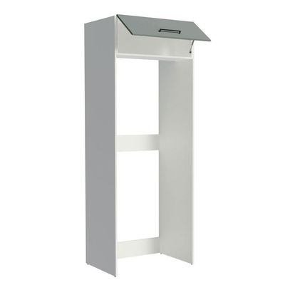 Porta Geladeira Madesa Agata 1 Porta Basculante Branco Cinza