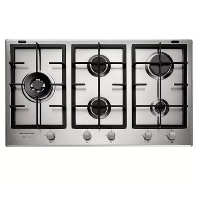 Cooktop A Gás Gourmand 5Q Inox 90Cm Brastemp 220V