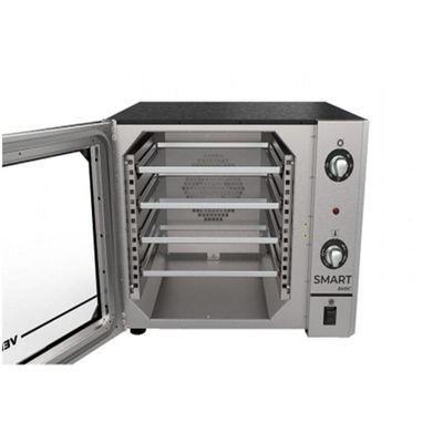 Forno Convector Smart Elétrico Preto E Painel Inox Fcsb4e Prin 220v - Met. Venâncio 220V