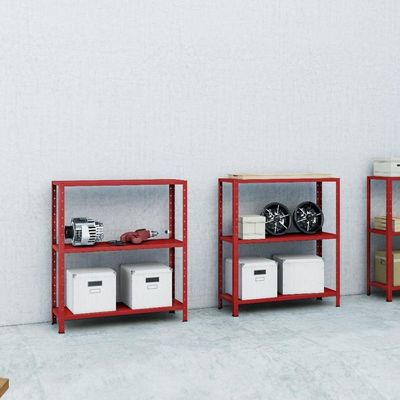 Estante Aço 3 Prateleiras Eaf007 Vermelho