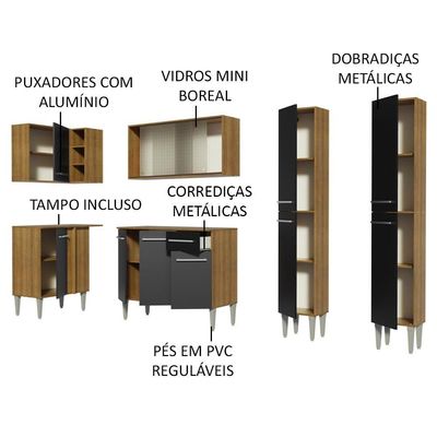 Cozinha Completa de Canto Emilly Madesa