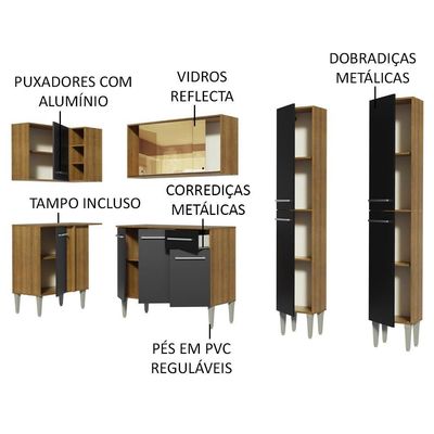 Cozinha Completa de Canto Emilly Line Madesa