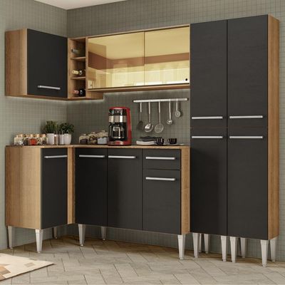 Cozinha Completa de Canto Emilly Line Madesa