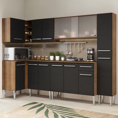 Cozinha Completa de Canto Emilly Space Madesa