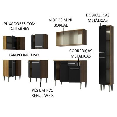Cozinha Completa de Canto Emilly Space Madesa