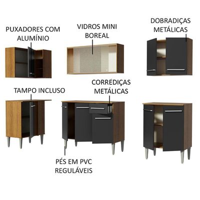 Cozinha Completa de Canto Emilly Point Madesa