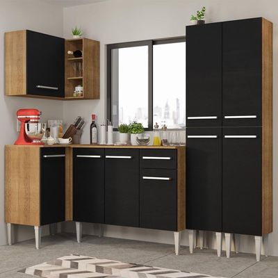 Cozinha Completa de Canto Emilly Music Madesa