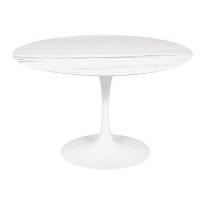 Mesa Saarinen Redonda Espírito Santo 107cm - Base Branca
