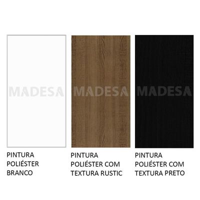 Cozinha Completa Parma com Armário e Balcão Branco/Preto
