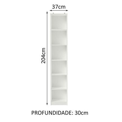 Estante Livreiro Madesa com 6 Nichos - Branco