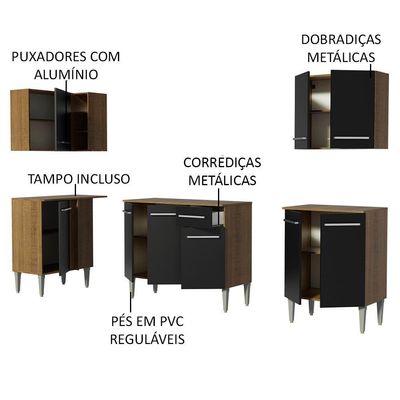 Cozinha Completa de Canto Emilly Open Madesa