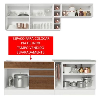 Cozinha Completa Parma Armário+Balcão - Madesa