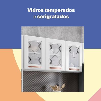 Cozinha De Aço Compacta Mirage New 5 Vidros 3 Peças Branco