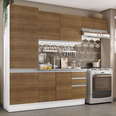 Cozinha Acordes Glamy Rustic MDF Armário Balcão Madesa