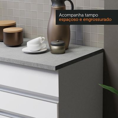 Cozinha Compacta 150001 Com Armário E Balcão Branco Branco