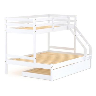 Treliche Com Cama Casal Eco Madeira Maciça Branco