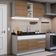 Cozinha Compacta 150002 Com Armário E Balcão Branco/Rustic