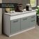 Cozinha Compacta 150001 Com Armário E Balcão Branco/Cinza