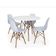 Conjunto De Mesa De Jantar 90cm Com 4 Cadeiras Branca
