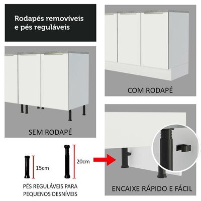 Cozinha Completa Madesa Lux 320004 Com Armário E Balcão