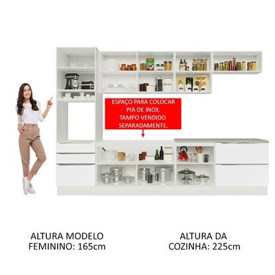 Cozinha Completa Madesa Lux 320004 Com Armário E Balcão