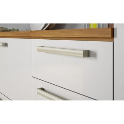 Cozinha Com 2 Peças Premium Mdf Nesher Freijó Com Branco