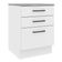 Balcão Madesa Agata 60 Cm 3 Gavetas - Branco Rustic/branco