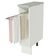 Balcão Porta-pano 20 X 60 Cm Para Cozinhas Madesa Lux, Glamy, Agata (com Tampo) - Branco Branco