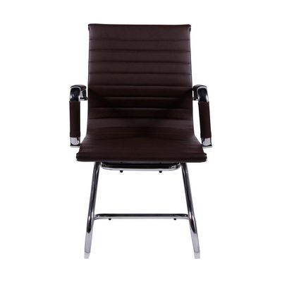 Cadeira De Escritório Eames Esteirinha Baixa Fixa - Pu Café