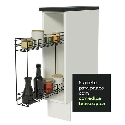 Balcão Porta-temperos Acordes 100% Mdf 20cm Branco