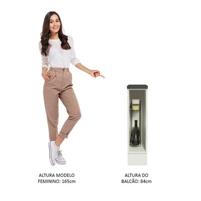Balcão Porta-temperos Acordes 100% Mdf 20cm Branco