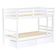 Beliche Solteiro Slim Com 02 Gavetas Madeira Maciça Branco Housin