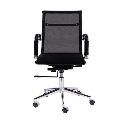 Cadeira De Escritorio Eames Esteirinha Baixa Tela Preta