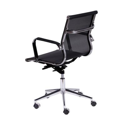 Cadeira De Escritorio Eames Esteirinha Baixa Tela Preta