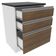 Balcão Madesa Acordes 100% Mdf 60 Cm 3 Gavetas Branco/rustic