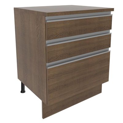 Balcão Glamy 60cm 3 Gavetas Rustic Madesa