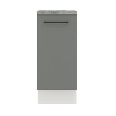 Balcão Madesa Agata 35 Cm 1 Porta Branco Cinza