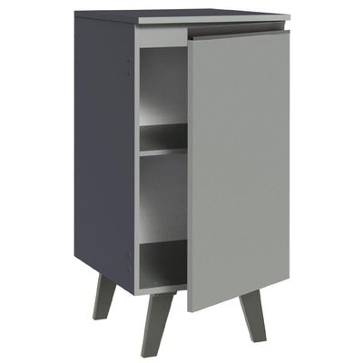 Balcão 40 Cm 1 Porta Com Pés Cinza Nice Madesa Cinza