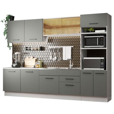 Cozinha Completa Agata Branco/Cinza Madesa
