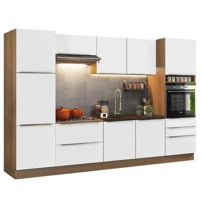 Cozinha Completa Lux Com Armário E Balcão 9 Portas 5 Gavetas