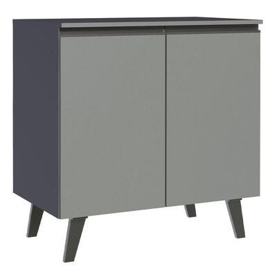 Balcão 80 Cm 2 Portas Com Pés Cinza Nice Madesa Cinza