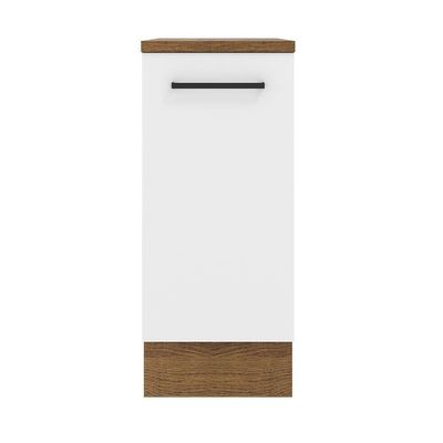 Balcão Agata 35 Cm 1 Porta - Rustic/branco Rustic/branco