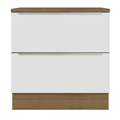 Balcão 80Cm 2GVT Rustic/Branco Veludo Lux Madesa Rustic