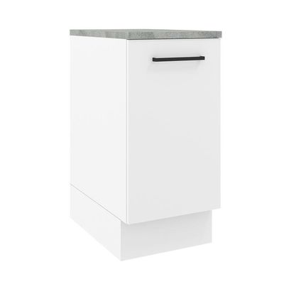 Balcão Madesa Agata 35 Cm 1 Porta - Branco Rustic/branco