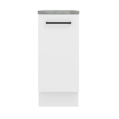 Balcão Madesa Agata 35 Cm 1 Porta - Branco Rustic/branco