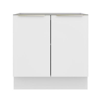 Balcão 80 Cm 2 Portas (sem Tampo) Branco/Branco Veludo