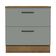 Balcão 80Cm 2GVT Rustic/Cinza Agata Madesa Rustic/Cinza