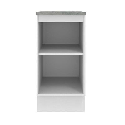 Balcão Madesa Agata 40 Cm 1 Porta - Branco Rustic/branco