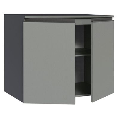 Balcão 80 Cm 2 Portas Suspenso Cinza Nice Madesa Cinza