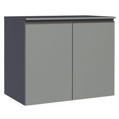 Balcão 80 Cm 2 Portas Suspenso Cinza Nice Madesa Cinza